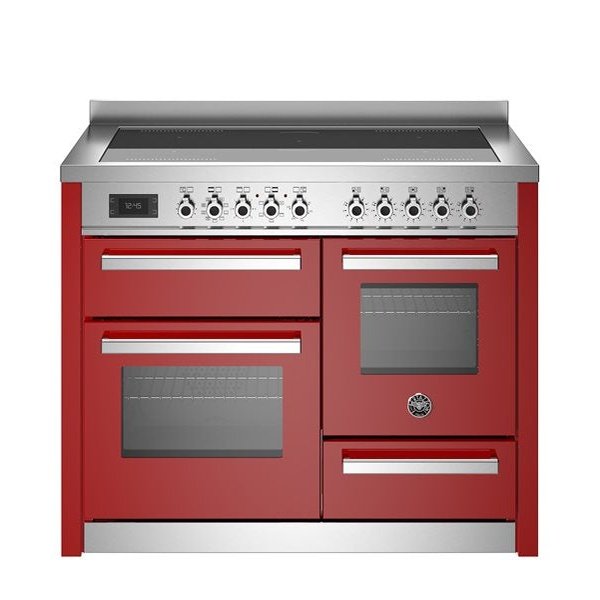 Bertazzoni Professional Series - 110 cm induction top electric triple oven in red