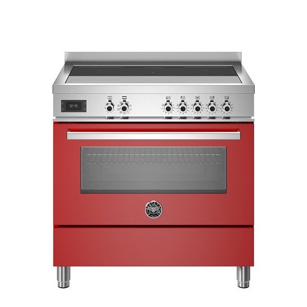 Bertazzoni Professional Series - 90 cm induction top, Electric Oven in red