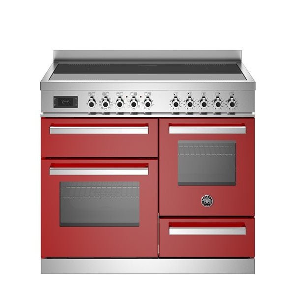 Bertazzoni Professional Series - 100 cm induction top electric triple oven in red