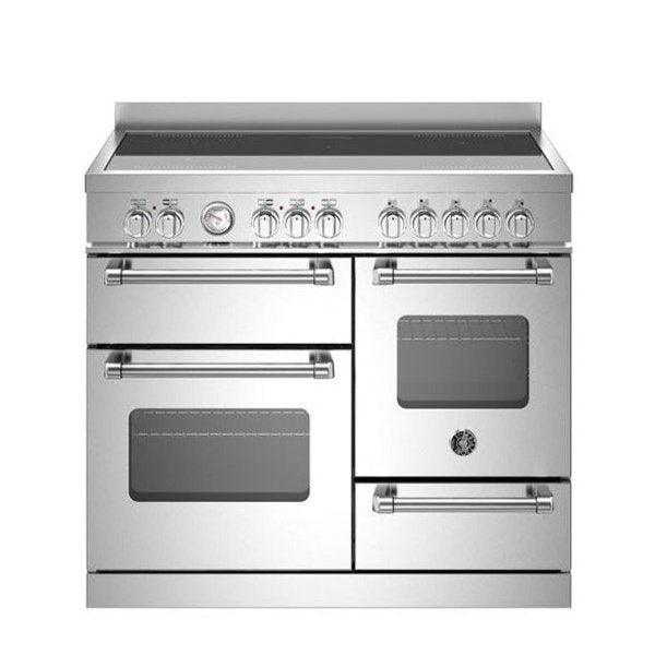 Bertazzoni master series 100 cm induction top triple oven in silver