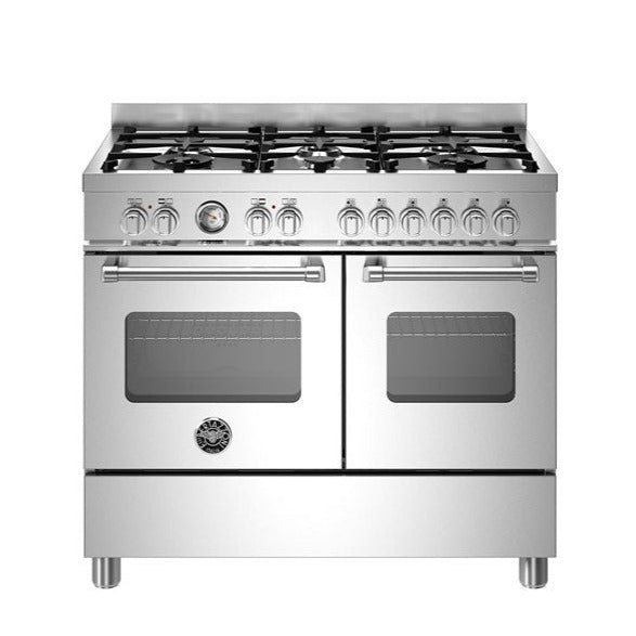 Bertazzoni master series 100 cm 6 burners double oven in silver