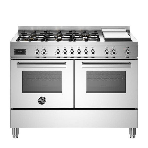 Bertazzoni Professional Series - 120 cm 6-burner + griddle, Electric Double Oven in stainless steel