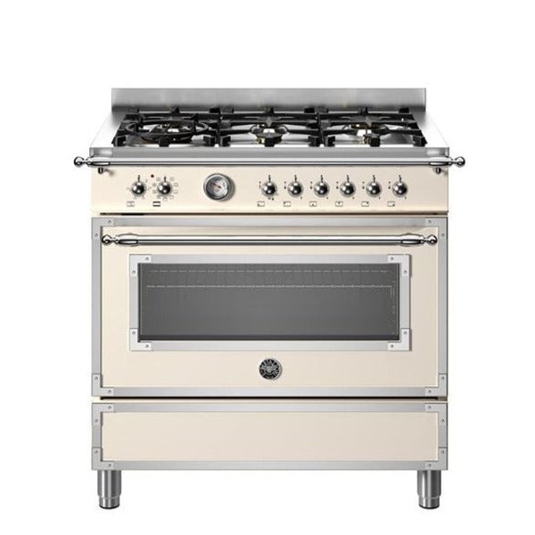 Bertazzoni heritage series 6-burner electric oven in white