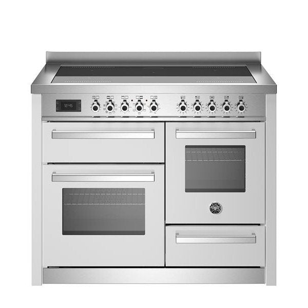 Bertazzoni Professional Series - 110 cm induction top electric triple oven in white 