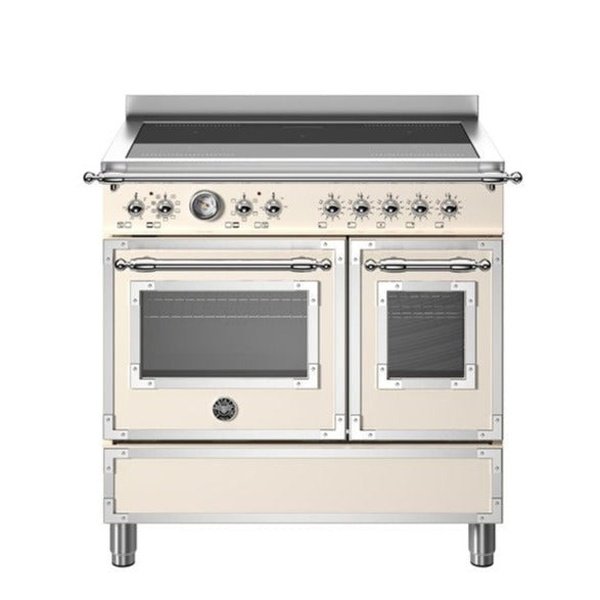 Bertazzoni heritage series induction top double oven in white