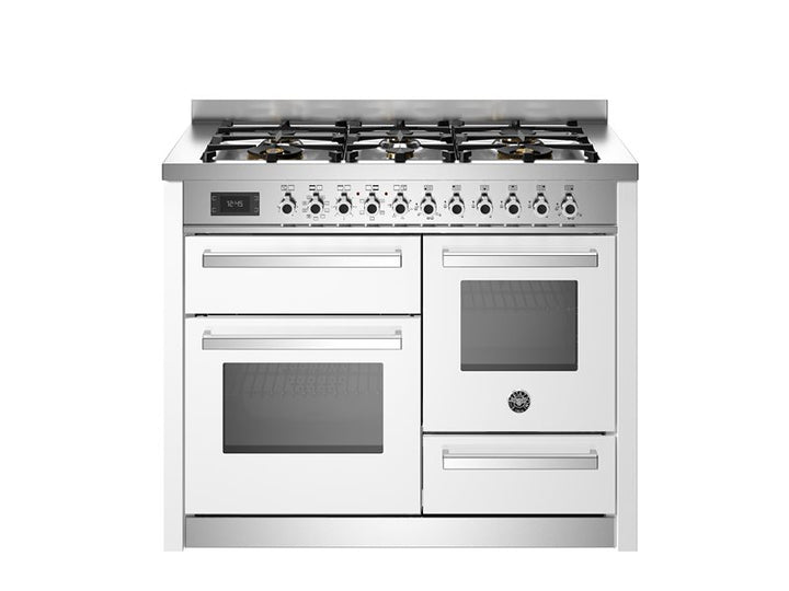 Bertazzoni Professional Series - 110 cm 6-burner electric triple oven in white