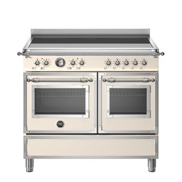 Bertazzoni heritage series induction top electric double oven in white