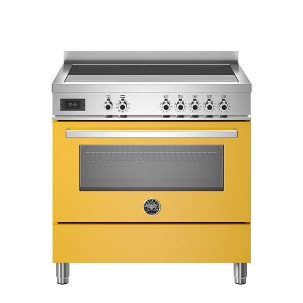 Bertazzoni Professional Series - 90 cm induction top, Electric Oven in yellow