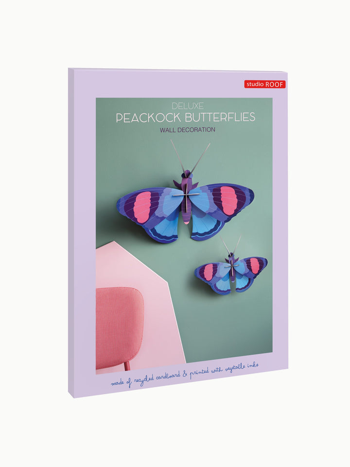 Deluxe Peacock Butterflies 3D Model Kit
