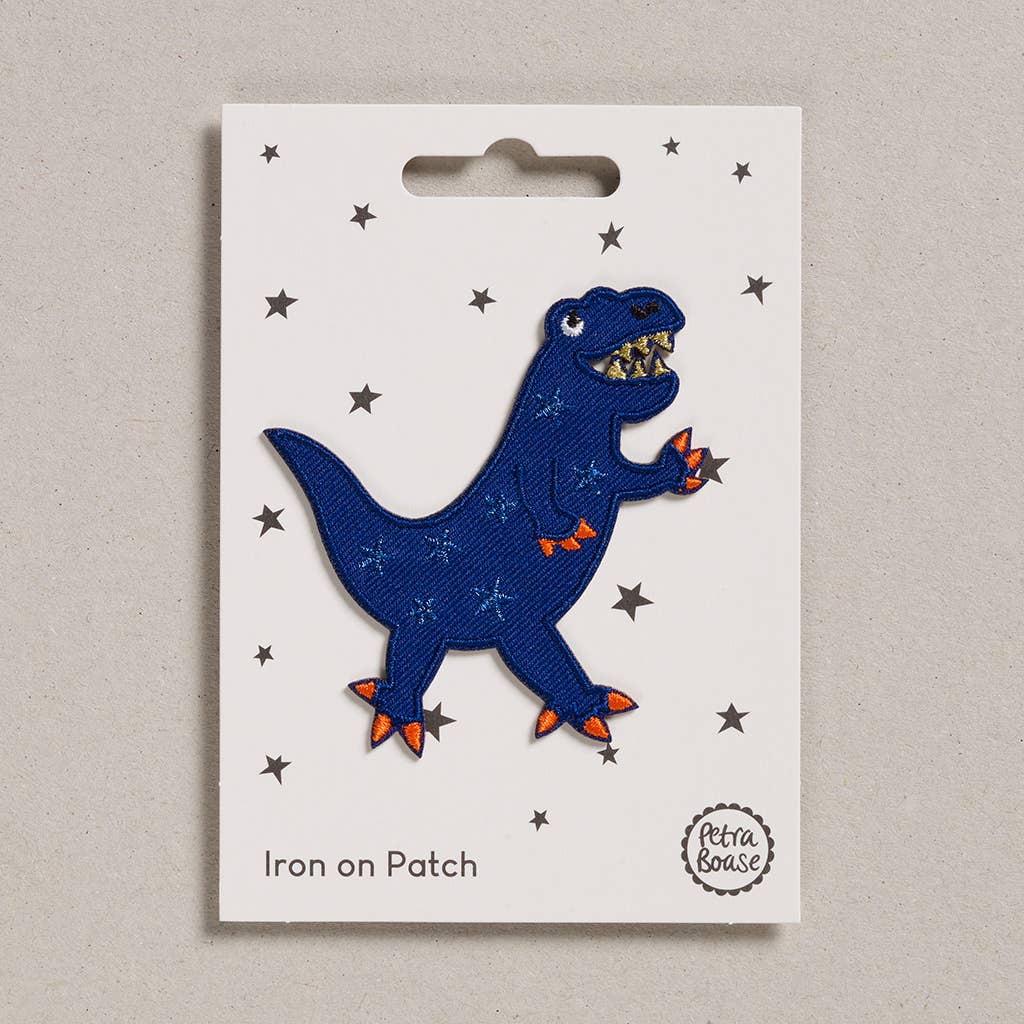 Iron on Patch: Blue Dinosaur