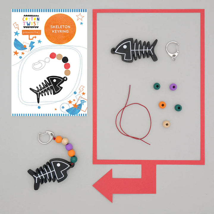 Make Your Own Skeleton Fish Keyring
