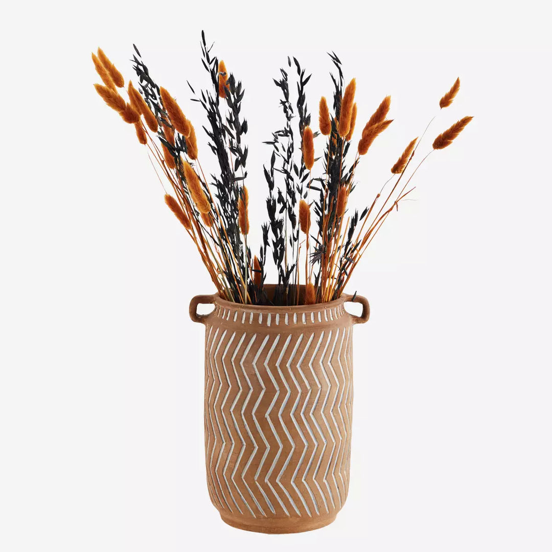 Terracotta Groove Vase I
