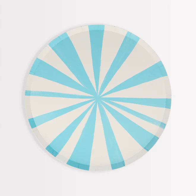 Mixed Stripe Small Paper Plates 8 Pack