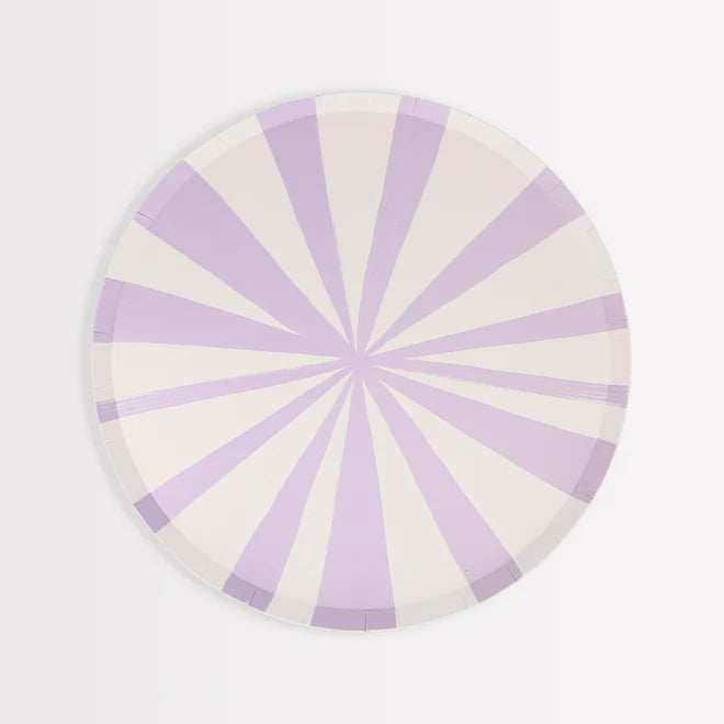 Mixed Stripe Small Paper Plates 8 Pack