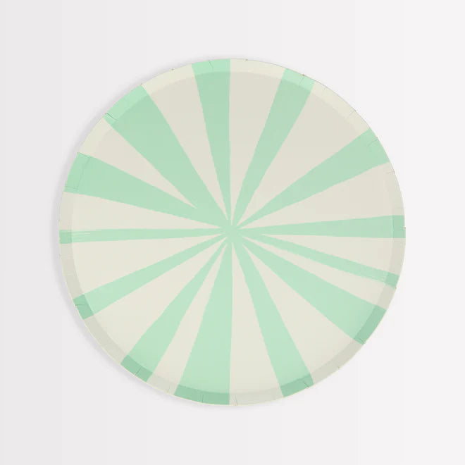 Mixed Stripe Small Paper Plates 8 Pack