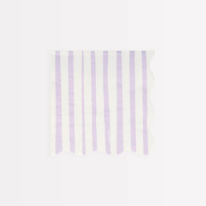 Mixed Stripe Small Paper Napkins 16 Pack