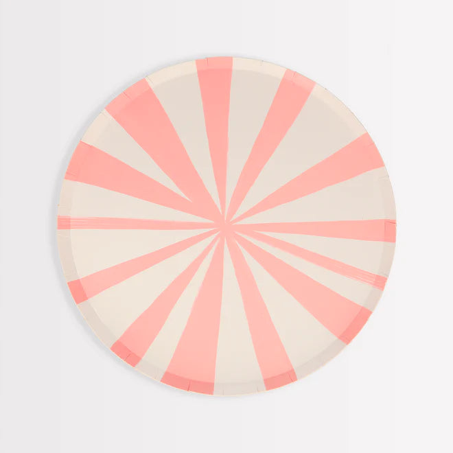 Mixed Stripe Small Paper Plates 8 Pack