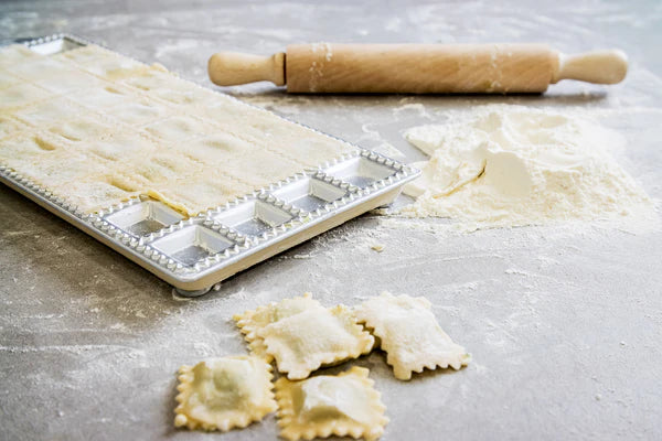 36 Hole Ravioli Tray and Rolling Pin