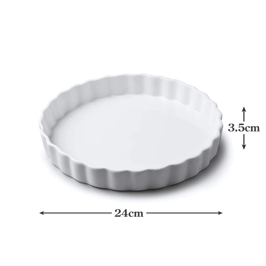 24cm Porcelain Flan Dish