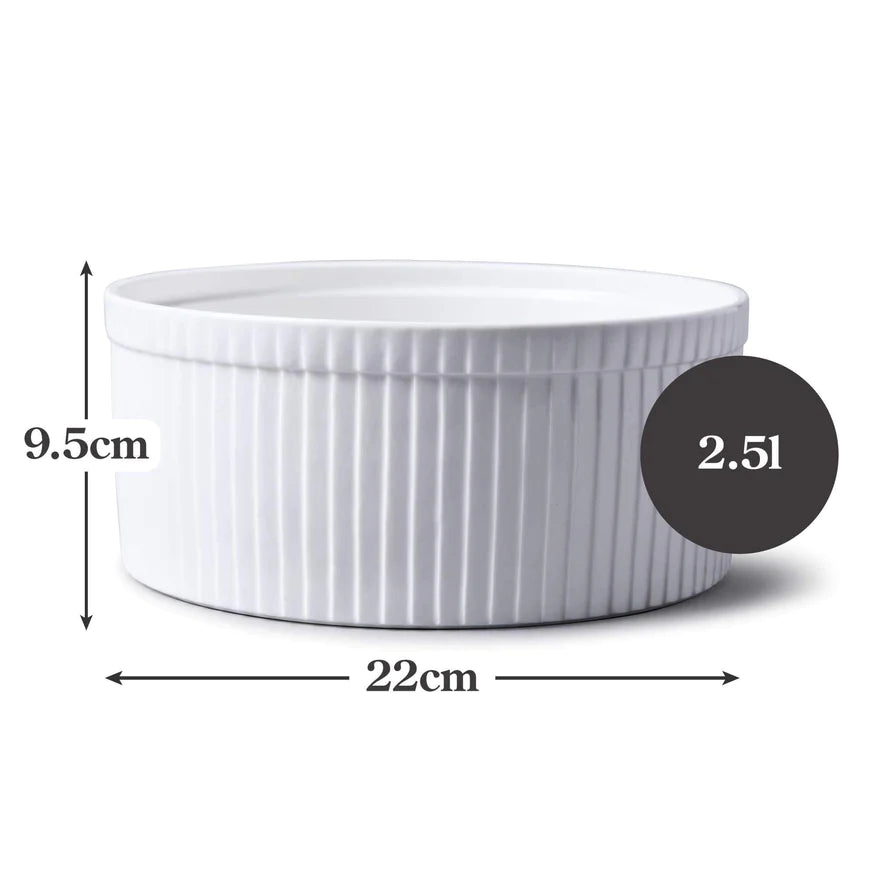 22cm Porcelain Souffle Dish