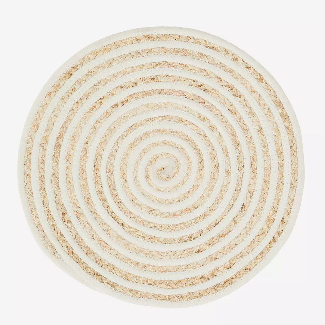 Natural Circles Placemat - Soft White